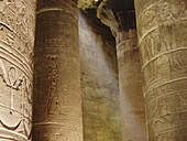 Lightbeam at the Temple of Horus, Edfu, Egypt