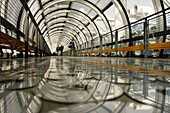 The tube hallway in Pompidou Centre, Paris, France
