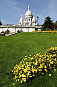 The Romano-Byzantine style church Sacre-Coeur on the hilltop of Montmartre, Paris, France