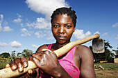 Peasant working woman. Mozambique.