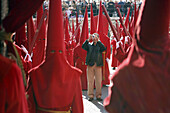 Man taking picture. Holy Week. Málaga. Spain