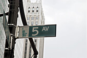 Street Sign at Fifth Avenue and West 53rd Street, New York City, USA