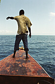Fisherman arriving at Stone Town. Zanzibar, Tanzania