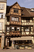 Half-timbered houses, Place Jeanne dArc, Colmar, Alsace, France