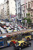 Callao Street, traffic in Buenos Aires, Argentina