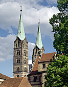 Cathedral, east towers. Bamberg, Franconia, Germany