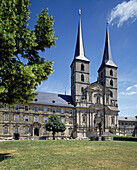 Bamberg, Bayern, Bavaria, Germany, world cultural heritage, Architecture, St. Michaelskirche (1121), new baroque façade by Leonhard Dientzenhofer (1700)