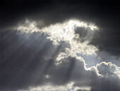 Sunrays behind the Manson clouds. Pune, Maharashtra, India.