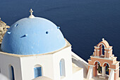 Blue dome of Santorini, Greece