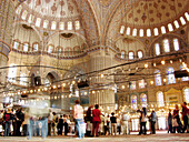 Daytime Interior Blue Mosque Istanbul Turkey
