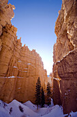 Bryce Canyon Utah, in winter. USA.