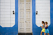 Typical façade of a house in Holguín. Cuba.