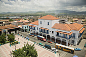 Parque Céspedes and Nuestra Señora de la Asunción cathedral as seen from the Casa Granda. Santiago de Cuba, Cuba