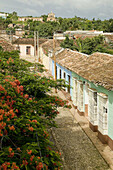 Street seen from Museum of the fight against bandits (Museo Nacional de la Lucha Contra Bandidos) in former convent of San Francisco de Asís. Trinidad. Sancti Spíritus province, Cuba