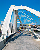 Bac de Roda bridge (architect: Santiago Calatrava), Barcelona, Spain