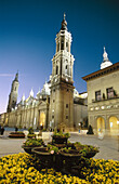 Basilica of Our Lady of the Pillar and Town Hall, Zaragoza. Aragón, Spain