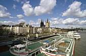 Cologne and Rhin river. Germany