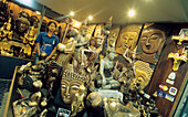 Souvenirs and handicrafts in a shop, Bangkok, Thailand