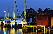 Boathouses at bay, Ahrenshoop, Mecklenburg-Western Pomerania, Germany