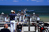 Europe, Germany, Mecklenburg-Western Pomerania, isle of Rügen, Sellin Seaside Resort, view of the Seebrücke