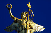 Europe, Germany, Berlin, Bronze sculpture of Victoria on top of the Berlin victory column