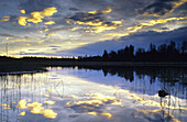 Lake Osterseen in twilight, Bavaria, Germany