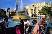 Europe, Great Britain, England, London, Trafalgar Square on a summer day