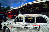 Europe, Great Britain, England, London, Busses and taxis at Victoria Station