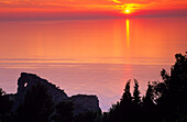 Europe, Spain, Majorca, eastern coast. Sunset
