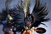 Aztec dancer performing a conchero, Mexico City, Mexico