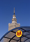 Poland Warsaw,Metro, Underground transport of Warsaw, Build in 1995, Palace of Culture Building