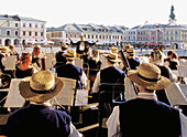 Music band playing on Main Market Square in Zamosc, Poland UNESCO