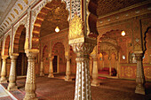Palace inside the Junagarh Fort. Bikaner. India
