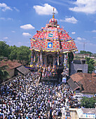 Biggest temple chariot. Car festival. Thiruvarur. India