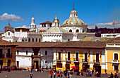 San Francisco Square and Iglesia de la Compañía de Jesus. Quito. Ecuador