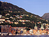 General view on harbour, Bergen. Norway