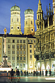 Cathedral and Marienplatz. Munich. Bavaria, Germany
