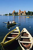 Gothic castle (XIV-XVth century) on Lake Galve, Trakai. Lithuania