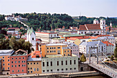 General panoramic view, Passau. Bavaria, Germany
