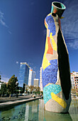 Dona i Ocell (Woman and Bird), sculpture by Joan Miró at Parc de lEscorxador. Barcelona. Spain