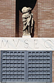 Entrance to Museo Nacional de Arte Romano de Mérida (National Museum of Roman Art), building by architect Rafael Moneo. Mérida. Badajoz province, Spain