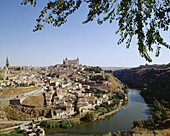 Toledo and Tejo river. Castilla-La Mancha, Spain