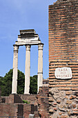 Aedes Castoris Tempelruine im Forum Romanum, Rom, Italien