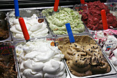 Several icecreams,  ice cream parlor, Old Town, Rome, Italy