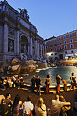 Fontana di Trevi in the evening, Rome, Italy