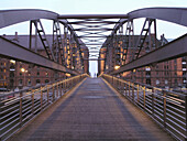 Brücke in der Speicherstadt, Hamburg, Deutschland