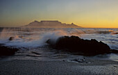 Table Mountain at dusk, Cape Town, South Africa