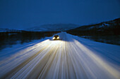 Road from Alta to Nordkapp (North Cape) near Skaidi. Finnmark. Lapland. Norway.