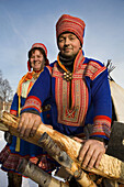 Sami (lapp) people. Sami experience in Boazo Sámi Siida. Alta. Finnmark. Lapland. Norway.