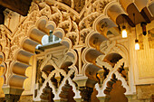 Palacio de la Aljafería, Arab palace built 11th century houses the Cortes de Aragón (autonomous parliament). Zaragoza. Aragon, Spain